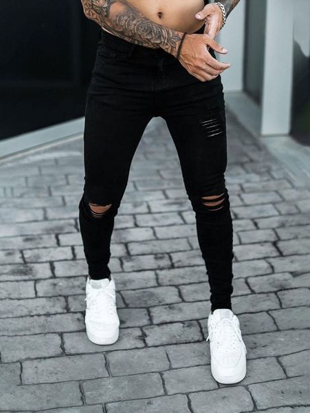 

men ripped skinny jeans 81gx#, Blue