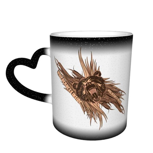 

mugs bear mug color changing creative fun pottery cereal cups