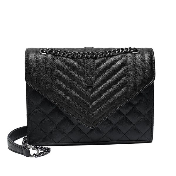 

fashion women black chain bag luxury designer bags handbags and purses leather shoulder messenger cross body bag
