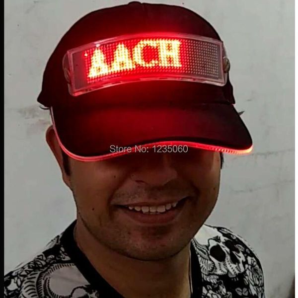 

party decoration personality customized logo flashing dj hats programmable women girls men boy light up led hip hop jazz hat caps for club