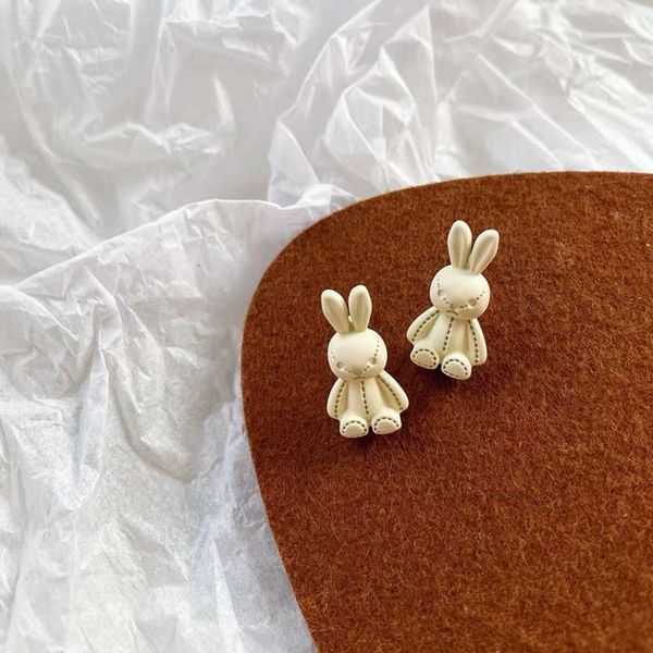 

lovely little white earrings simple girl feeling