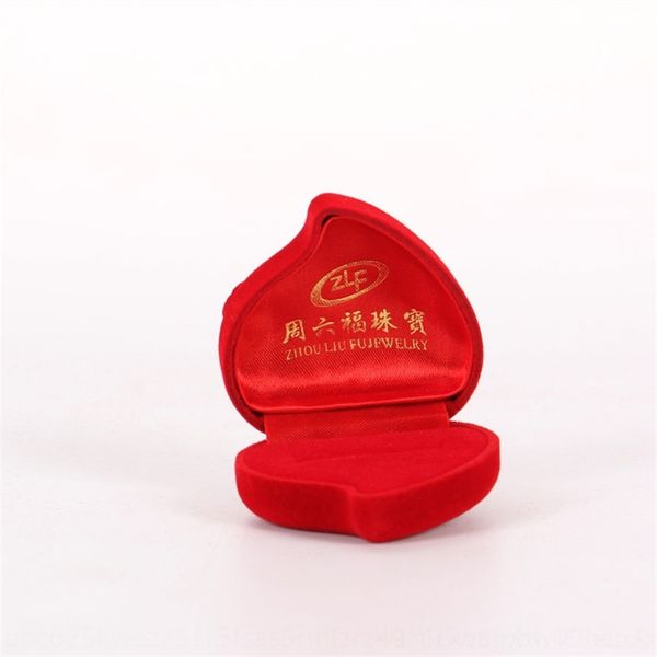 

690v flocking packaging boxes jewelry boxes earsjewelry earrings ring gift storage plastic crooked rose peach heart can be oem production, Black;white