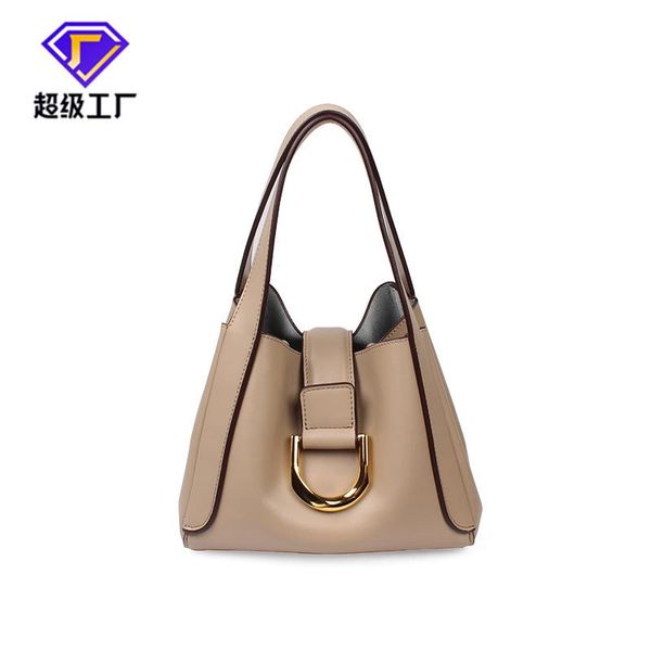 

evening bags women's bag fashion trend slung handbag large capacity leather bucket lock hand carry diagonal