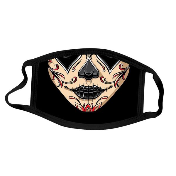 

2021 new halloween horror print dust mask