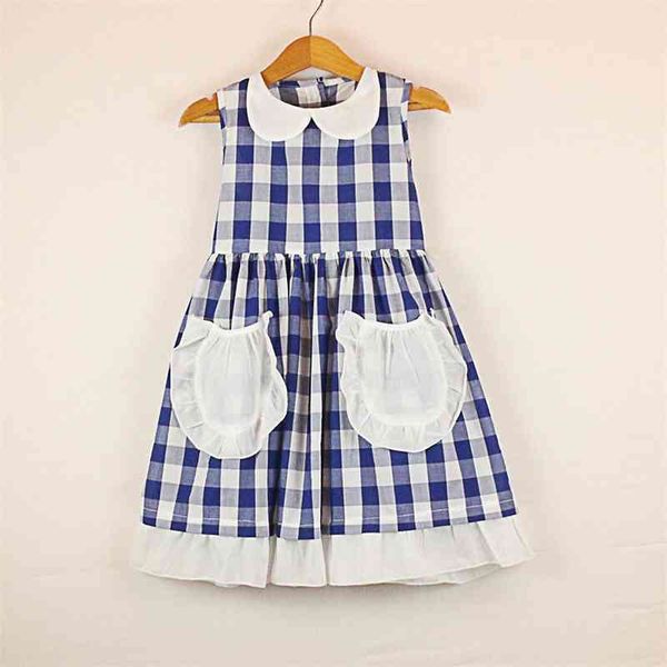 

girls dress 2021 summer new style children's plaid skirt sleeveless princess skirt, Red;yellow