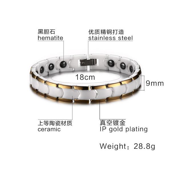 

qwc lk43 fashion jewelry for women birthday most sell jewelry magnetic bracelet 18cm size for man and woman, Black