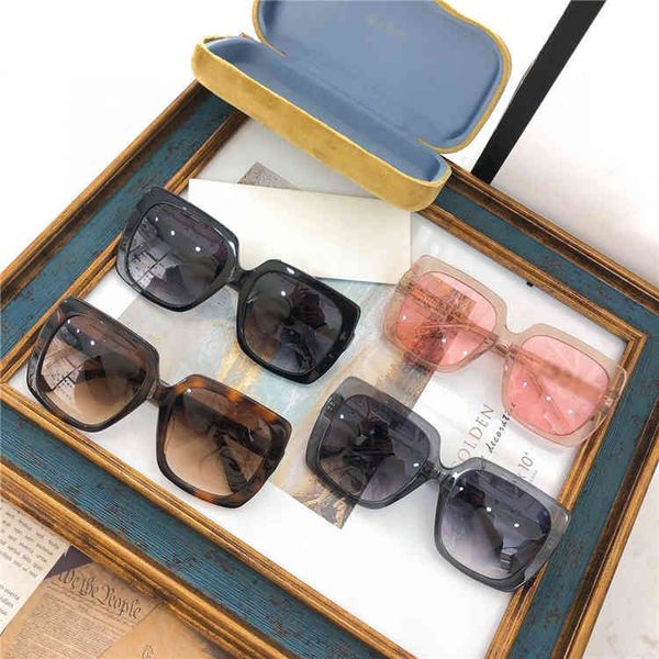 

2022 factory wholesale family's leg letter diamond large frame sunglasses chen same, White;black