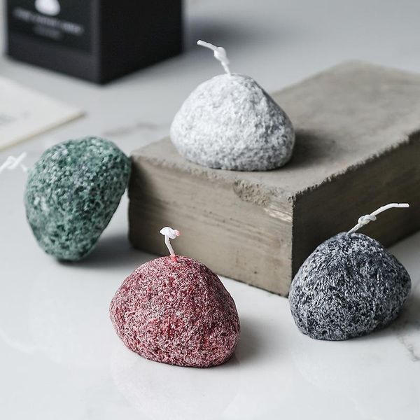 

stone ice flower scented candle creative handmade home decoration candles