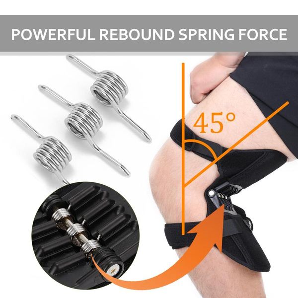 

elbow & knee pads joint support breathable non-slip power lift powerful rebound spring force, Black;gray