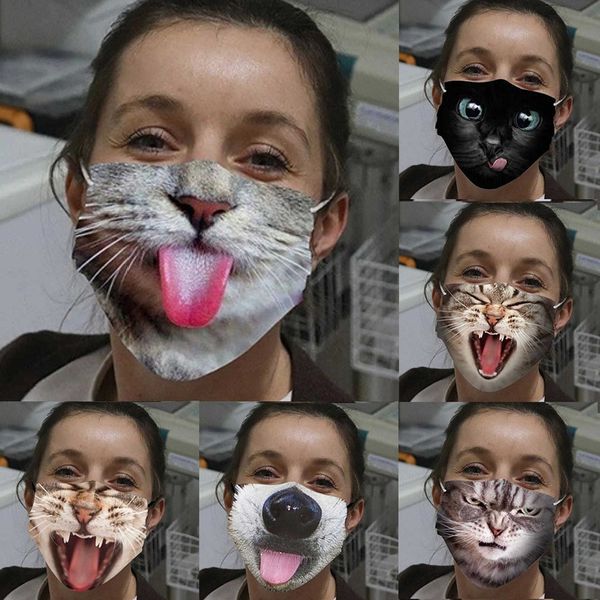 

printed funny face outdoor mouth breathable cycling masque reusable facemask halloween cosplay mascarillas