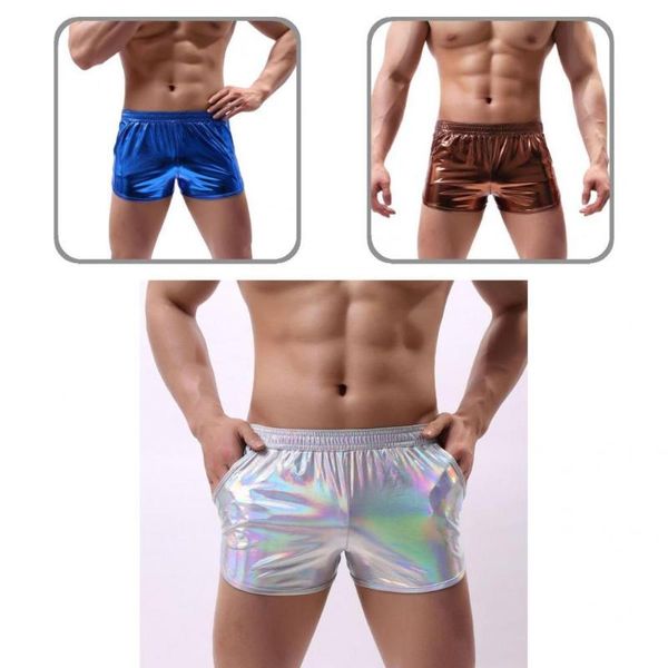 

underpants men trendy lightweight low waist good elasticity smooth for sleeping boxer briefs, Black;white