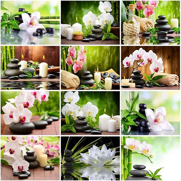

diamond painting diy 5d orchid embroidery flower cross stitch full round drill rhinestones manual art gift home decor