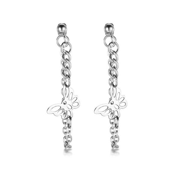 

hoop & huggie 2021 arrival treny long metal tassel drop earrings korean joker sweet lovely heart elegant women fashion jewelry, Golden;silver