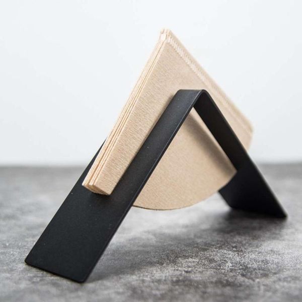 

coffee filters stainless steel v-shaped filter paper holder storage rack