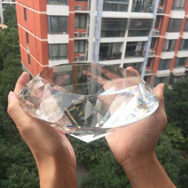 

decorative objects & figurines 200mm k9 crystal glass color diamond wedding decoration and home gifts