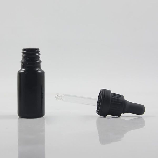 

storage bottles & jars mini high-grade 10ml black violet dropper glass bottle