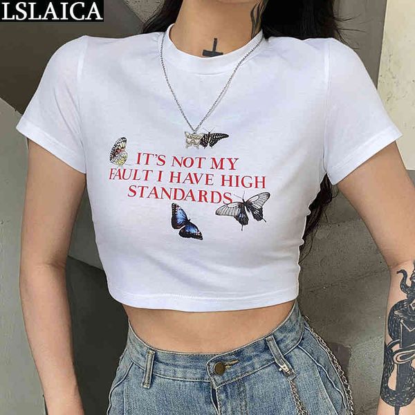 

fashion short sleeve round neck women t-shirt streetwear letter elegant shirt casual ladies 210520, White