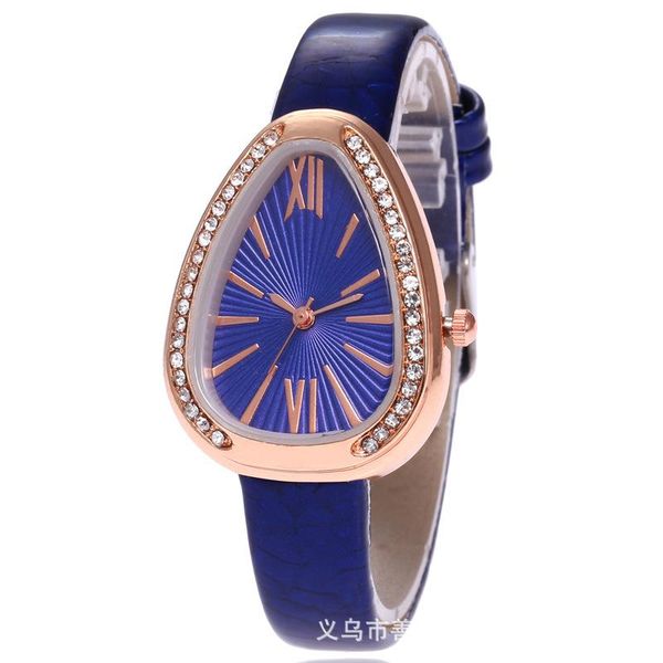 

wristwatches watch female snake head diamond pattern thin strap quartz roman multicolor fashion casual ladies, Slivery;brown
