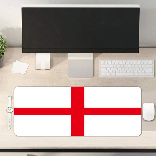 

mouse pads & wrist rests pu leather computer mouse-pad game lappad flag pattern anti-slip surface waterproof large mat