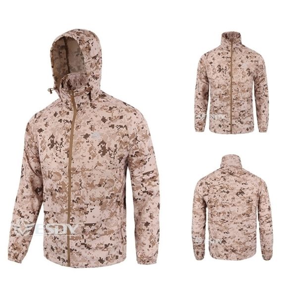 

men waterproof ultra thin anti-uv tactical hiking jacket with hoodie, Black;green