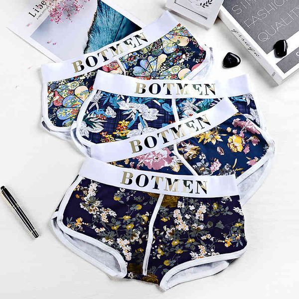 

pure cotton aro pants middle waist fashion boxer men's underwear, Black;white