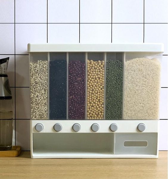 

storage bottles & jars household use moisture proof insect assorted grain tank multi functional partition seal container rice box 10kg
