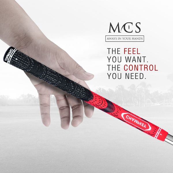 

mcs rubber golf grips standard and midsize multi compound cord 1pcs