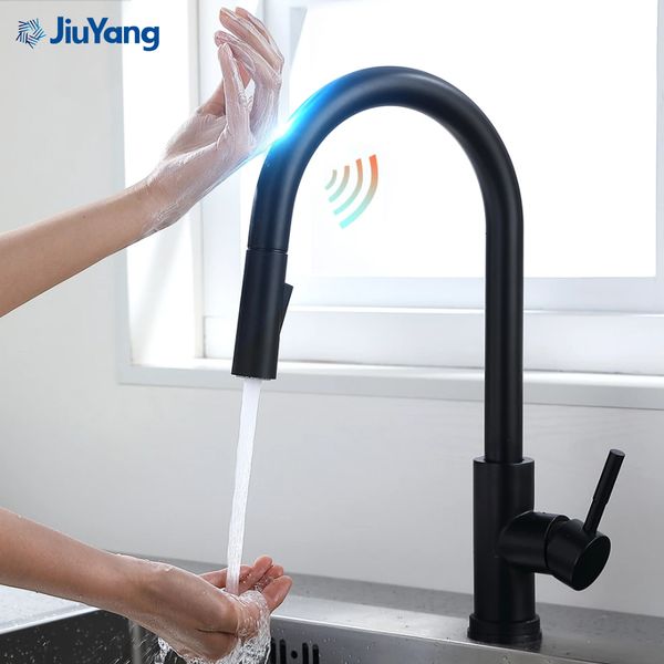 

kitchen faucets smart touch for sensor water tap sink mixer rotate jy-852 w0ak