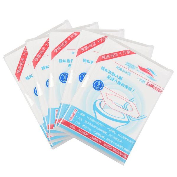 

toilet seat covers 50pcs/pack disposable cover mat waterproof paper pad for travel/camping bathroom accessiories