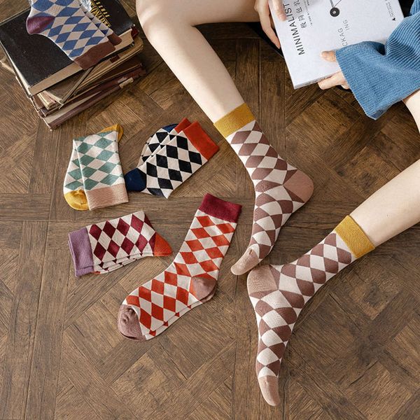 

autumn winter products personalized lattice college style fashion, Black;white