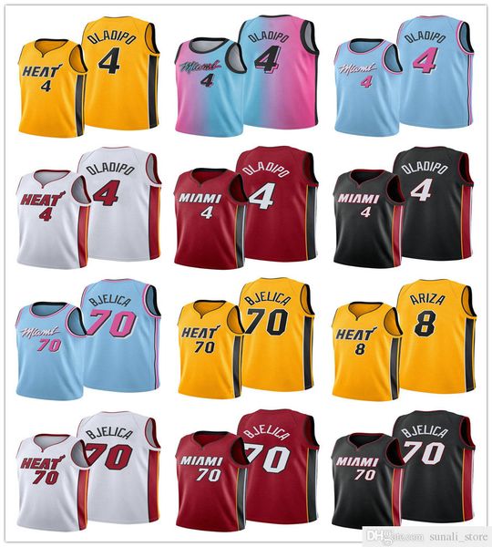 

2021 basketball trevor 8 ariza nemanja 70 bjelica victor 4 oladipo jerseys city rainbow earned yellow white red black blue fast shipping, Black;red