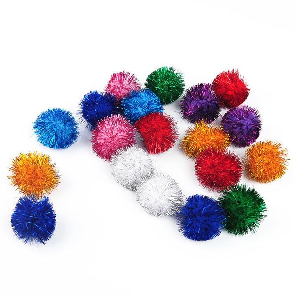 

cat toys interactive toy anti-boring ball colored paper bright silk glitter 20pcs