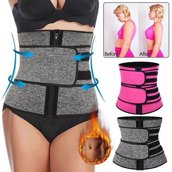 

belts neoprene sauna shaper waist trainer corset sweat slimming belt for women compression trimmer workout fitness, Black;brown