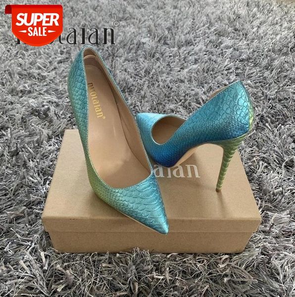 

2020 women pumps snake printing super high heels ladies pointed toe stiletto pumps slip on heeled party shoes woman #du6c