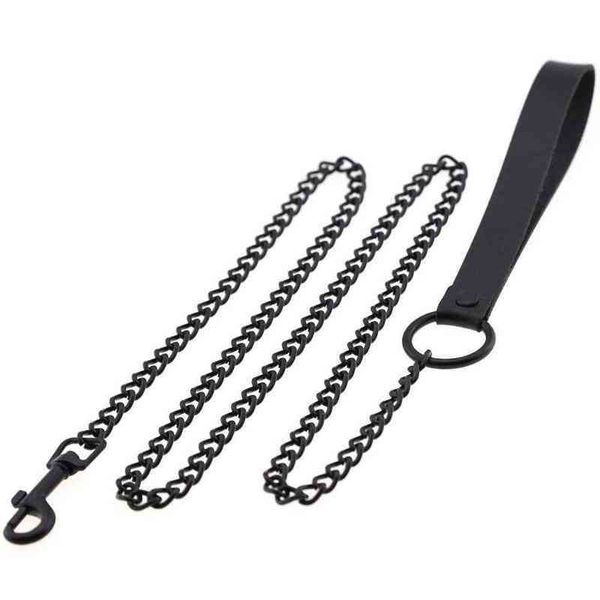 Nxy sm sexo adulto brinquedo super longa cadeia de couro cadeia cão colar escravo bondage acessórios brinquedos para homens / mulher adultos jogos 16 cores.1220