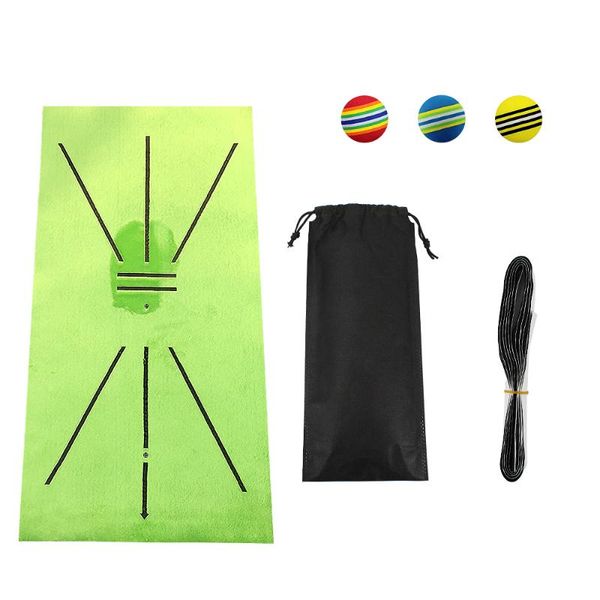 

golf training aids putting mat detection batting aid swing trainer sport accessories with 3 pcs practice ball
