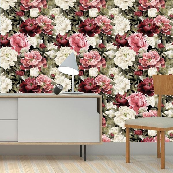 

nature wall stickers flower leaf nordic tv background waterproof selfadhesive wallpaper peel and sticker home decor for walls wallpapers