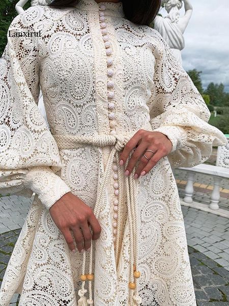 

casual dresses embroidey beige dress lantern sleeve women's holiday ladies vintage female spring summer clothes, Black;gray