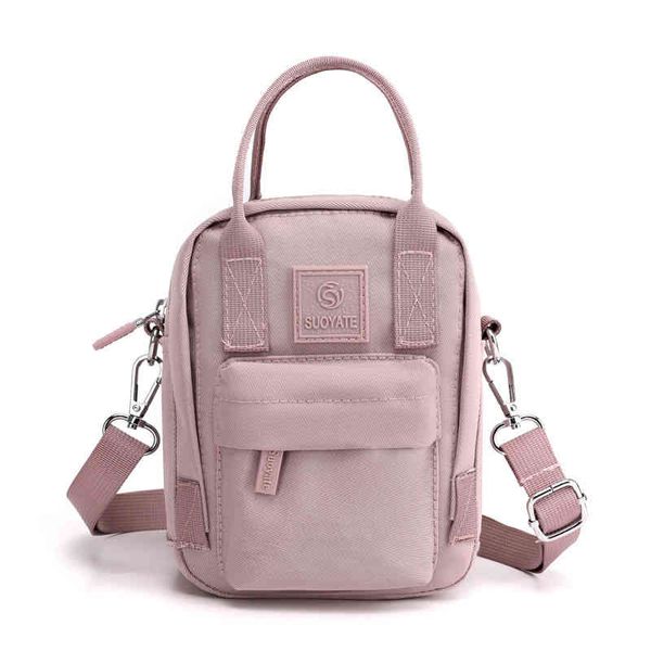 

women's mini crossbody bag nylon handbag 2021 girl shopper purse fashion casual solid color waterproof mobile phone shoulder