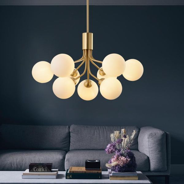 

pendant lamps nordic branch glass magic bean chandelier lighting modern living room lamp bedroom romantic gold led hanging lights fixtures
