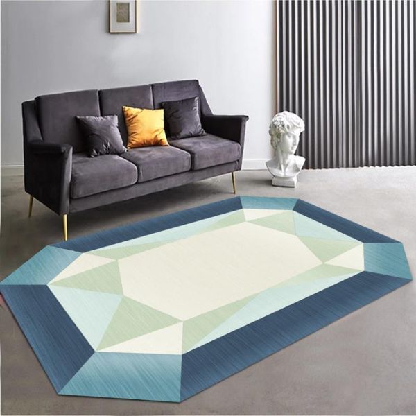 

carpets geometric oval simplicity parlor washable nordic rugs for living room non-slip floor kids bedroom kitchen modern mats