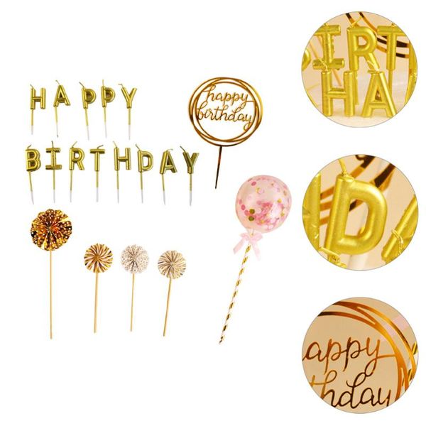 

greeting cards 19pcs birthday cake ers creative cupcake picks party candles decor