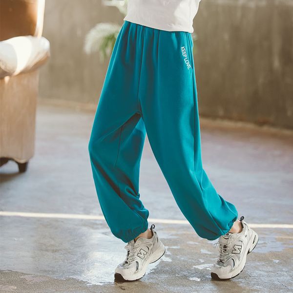

girl sport pants letter kids trousers for girls embroidery sweatpants for children spring autumn girls clothing, Blue
