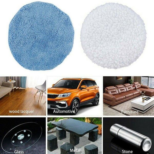 

care products washable car polisher pad bonnet white+blue replacement reusable