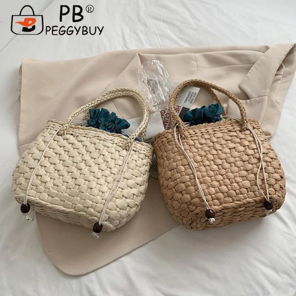 

evening bags fashion women tote with straw woven handmade string designs large shopping travel handle handbags
