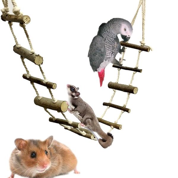 

other bird supplies parrot swing ladder toys rope net with buckles pet bites climb chew hanging cockatiel cage