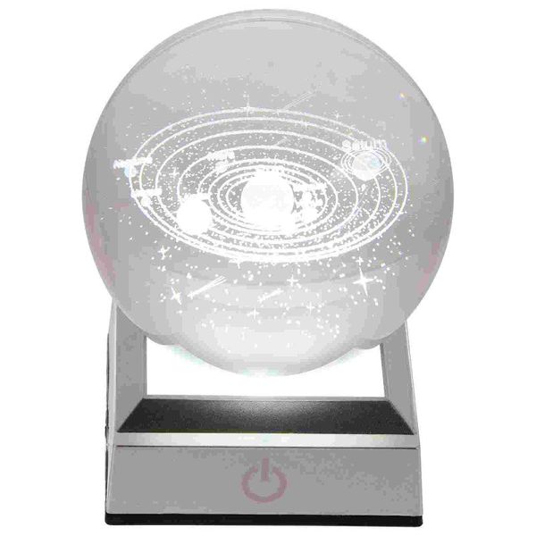 

novelty items 1pc decorative planetary crystal light romantic gift desk(silver)
