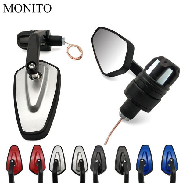 

motorcycle mirrors 22mm handle bar end mirror rear view side turn signal for moto guzzi stelvio v7/v9 classic racer stone special