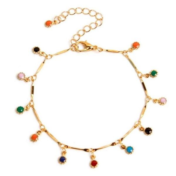 

link, chain fashion colorful crystal bracelet gold silver color charm women's accessories bling girl gift wedding bridal jewelry, Black