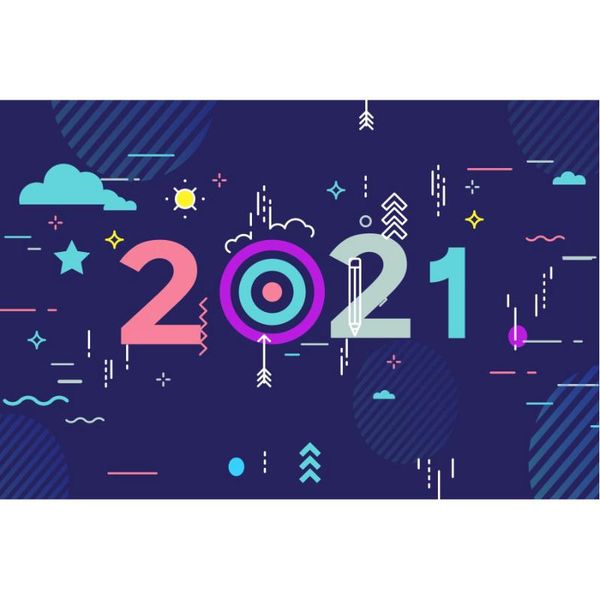 

party decoration happy year 2021 backdrop cartoon clouds stars arrows pography background christmas decor po booth studio prop